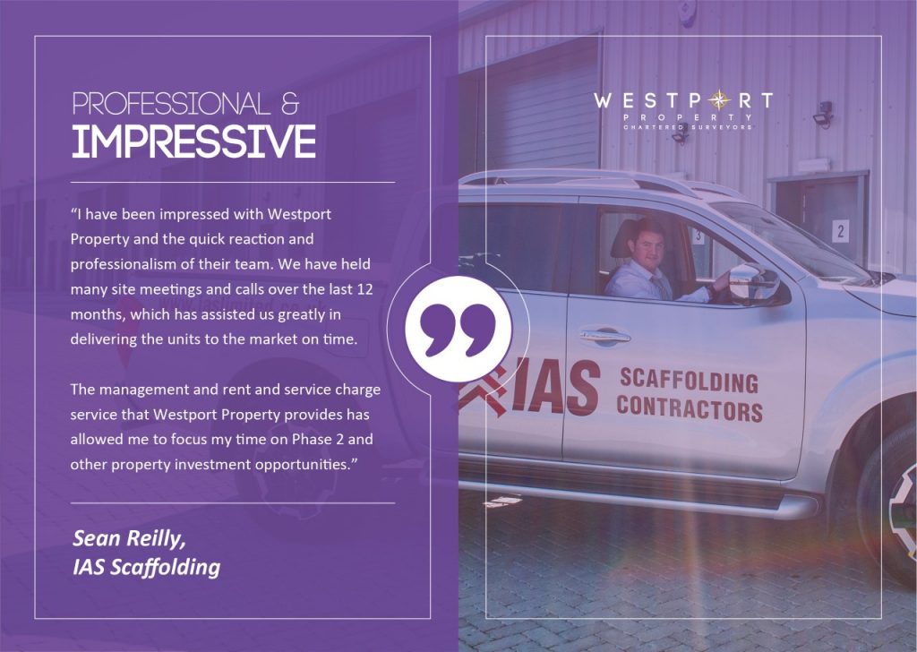 Photo of Sean Reilly in an IAS vehicle, with client testimonial